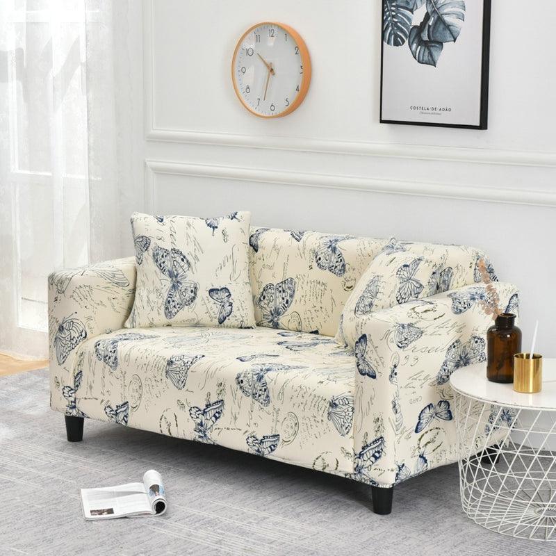 Stretch Sofa Cover Loung Couch Removable Slipcover 1/2/3/4Seater+1 Cushion Cover * Butterfly *4 Sizes