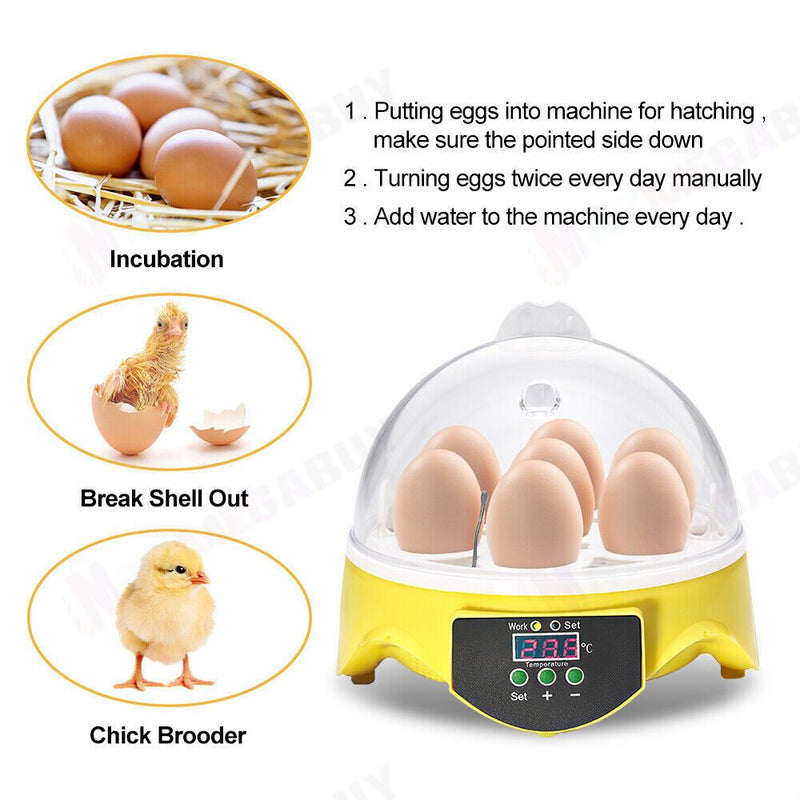 Egg Incubator 7 Eggs Digital Fully Automatic