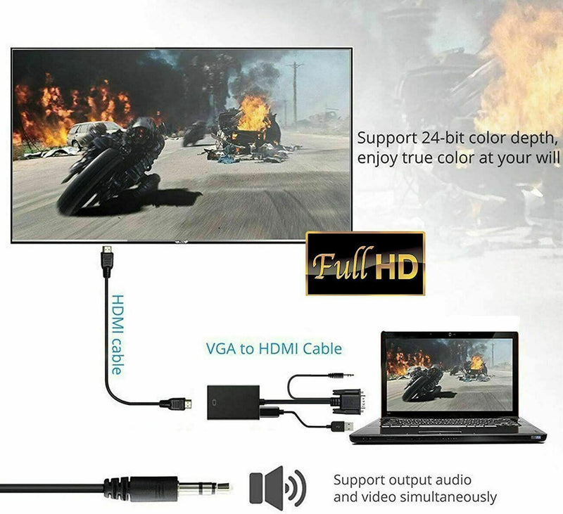 VGA Male to HDMI Female