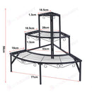 Plant Stand Garden Planter Metal Flower Pot Rack Corner Shelving Indoor Outdoor*3 Tier