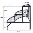 Plant Stand Garden Planter Metal Flower Pot Rack Corner Shelving Indoor Outdoor*3 Tier