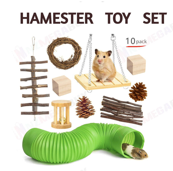 11pcs Hamster Toys Set  Guinea Pig*Green