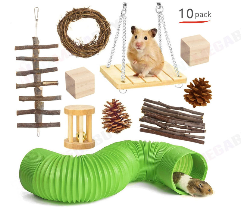 11pcs Hamster Toys Set  Guinea Pig*Green