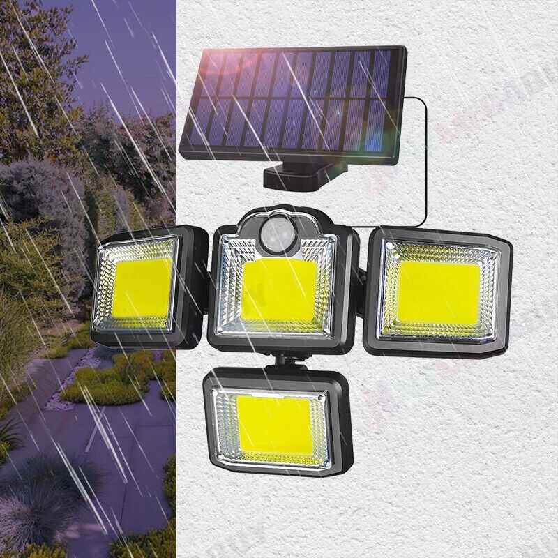 Solar light -- 4 head 192 LED Motion Sensor Light Outdoor Garden Wall Security