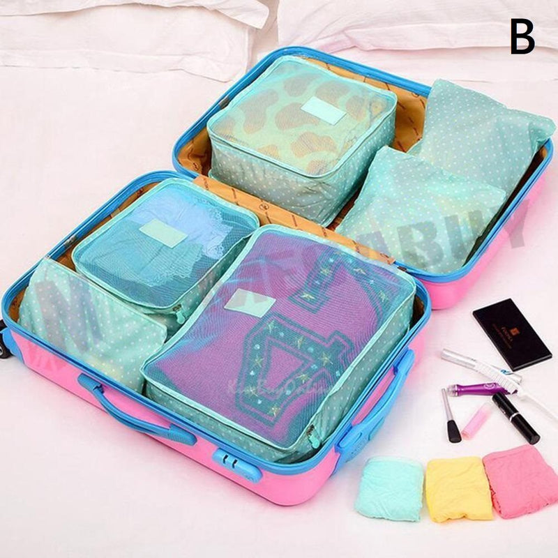 Travel Organiser Clothes Bag 6PC SET * 8 Colors