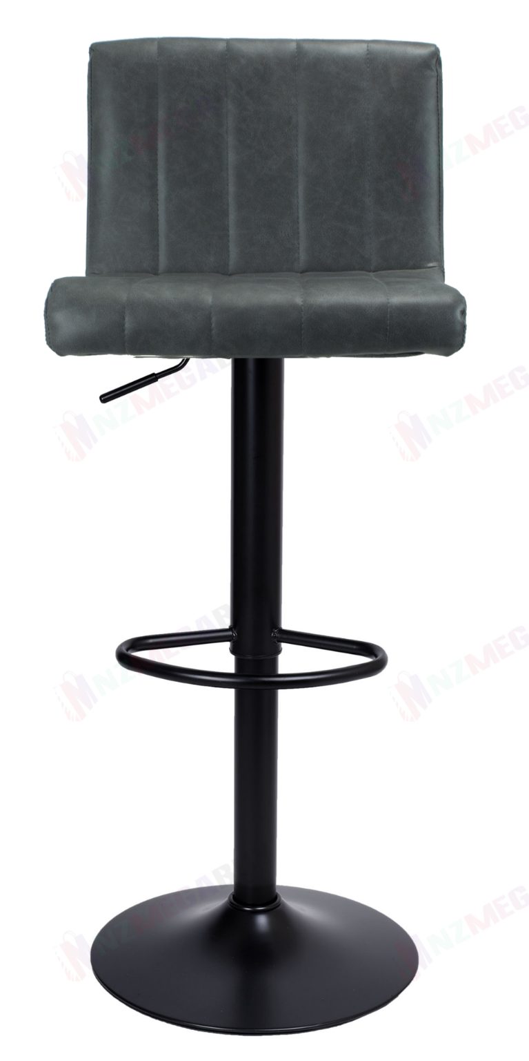 Bar Stool Kitchen Dining Chairs Bar stools PU PVC Leather Gas Lift (Marble Grey)  2 Pcs , 4 Pcs
