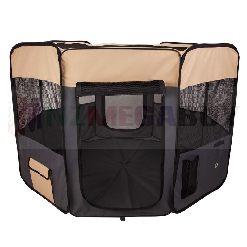 Pet Playpen Soft Crate Cage Portable Black 2XL * 150 x 150 x 98cm