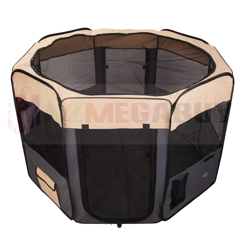 Pet Playpen Soft Crate Cage Portable Black 2XL * 150 x 150 x 98cm