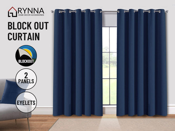 New curtains Blockout readymade Navy Blue * Eyelets   4 sizes