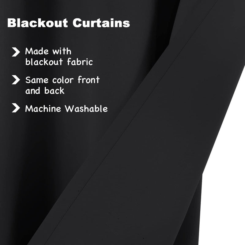 New curtains Blockout readymade Black * Eyelets   4 sizes