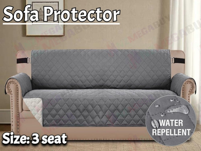 Sofa Covers Quilted Couch Lounge Protector  Waterproof ' Dark Grey *4 Sizes