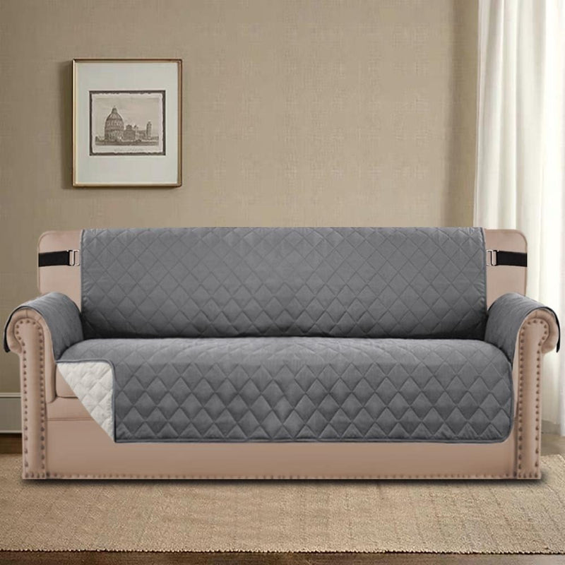 Sofa Covers Quilted Couch Lounge Protector  Waterproof ' Dark Grey *4 Sizes