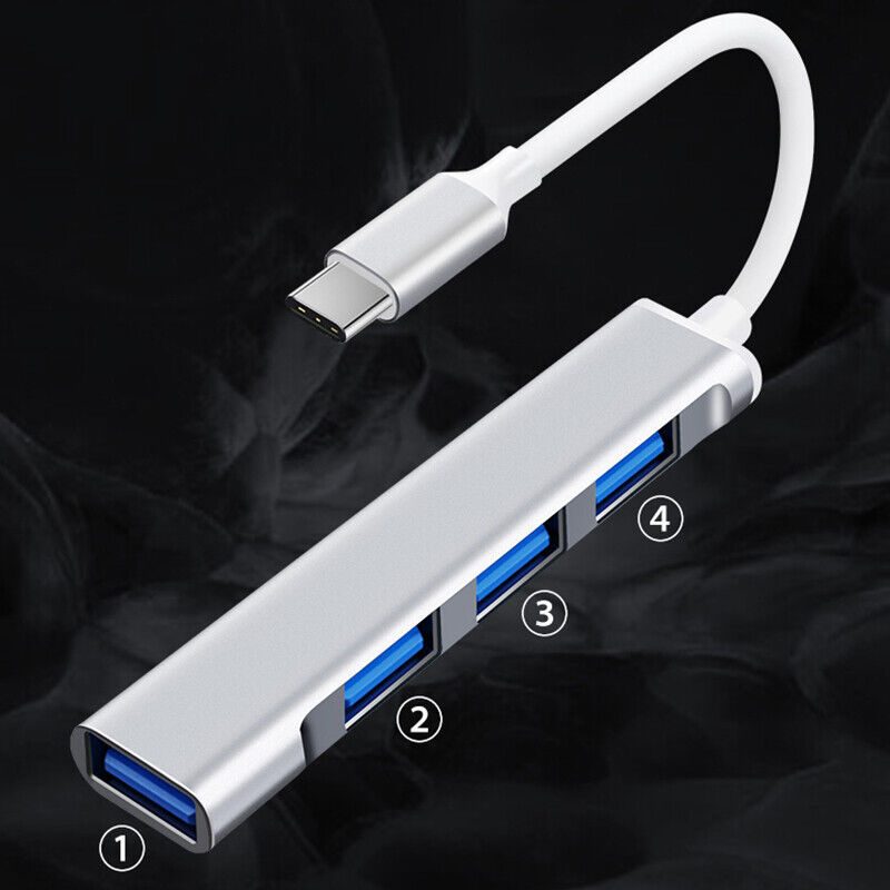 USB C HUB 3.0 Type C 4-Port Multi-Splitter OTG Adapter for Laptop Mac PC Android