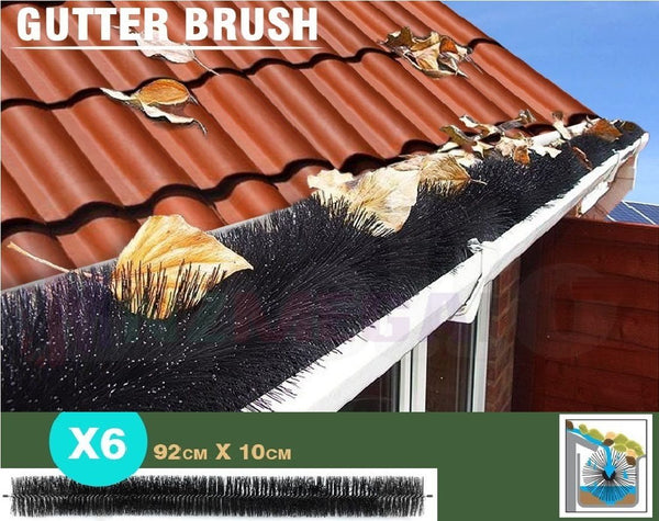 Outdoor Gutter Brush Guard Protector Filter Leaf Twigs Black 100mm  6PC/12PC