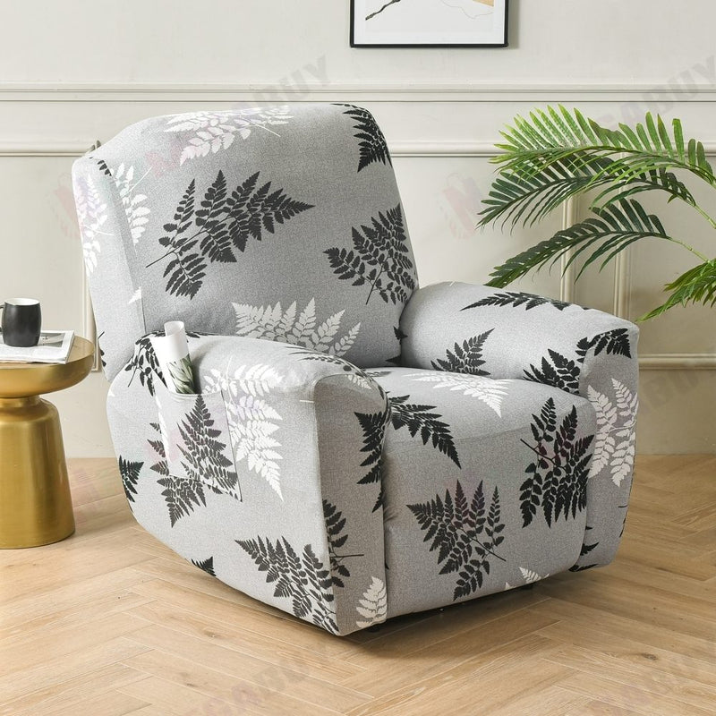 Recliner Chair Cover * Monochrome Foliage