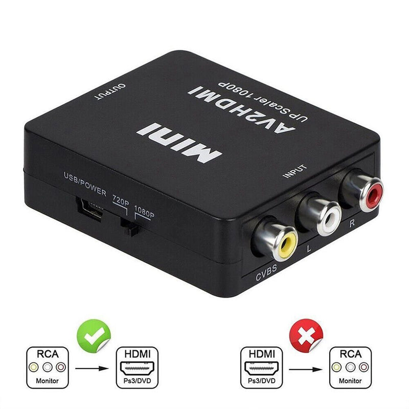 AV To HDMI Compatible Video Converter Box Adapter