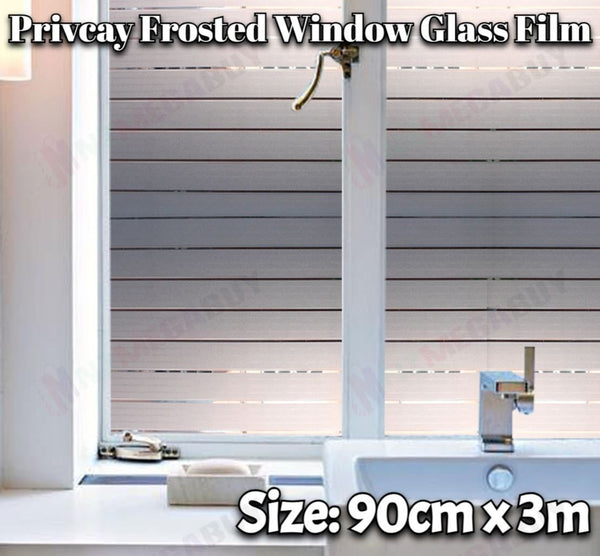90cmx3m Privacy Frosted Window Glass Film Removable