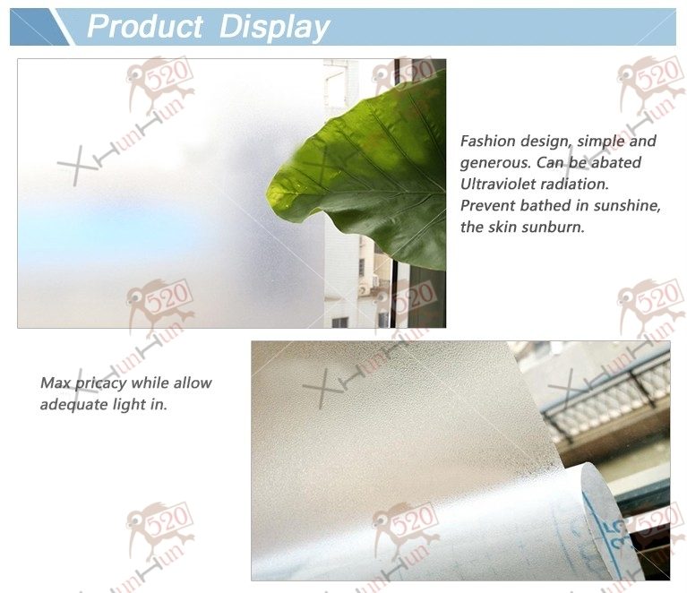 90cmx3m Privacy Frosted Window Glass Film Removable