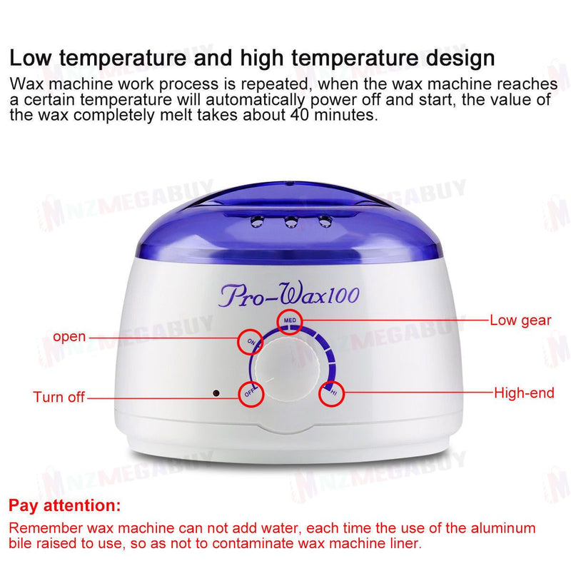 No Strip Wax Pot Warmer Hard Wax Bean Body Remover Heater Waxing Machine Kit