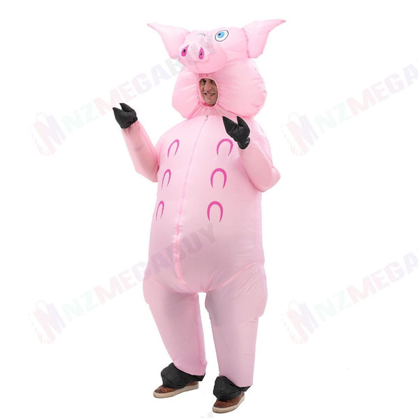 Inflatable Pig Costume Adult Blow Up Pig Halloween Costumes