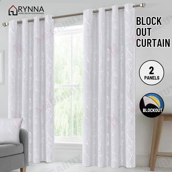 Brand New Blockout Curtain Eyelet *2pc readymade" 2 sizes  *White