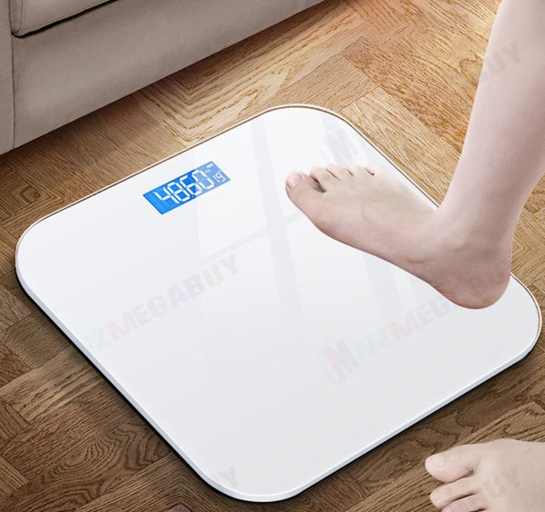 180kg Digital Fitness Weight Bathroom Gym Body Glass LCD Electronic Scale*White