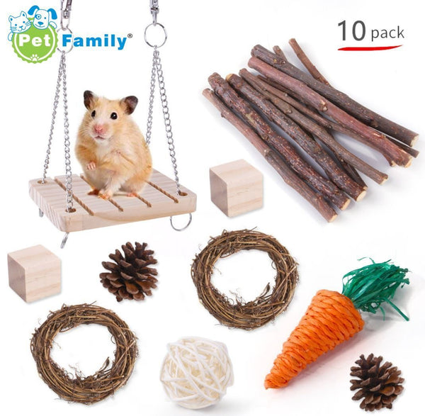 10pcs Hamster Toys Set  Guinea Pig