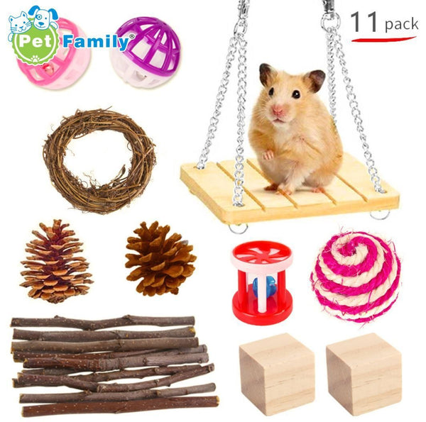 11pcs Hamster Toys Set  Guinea Pig