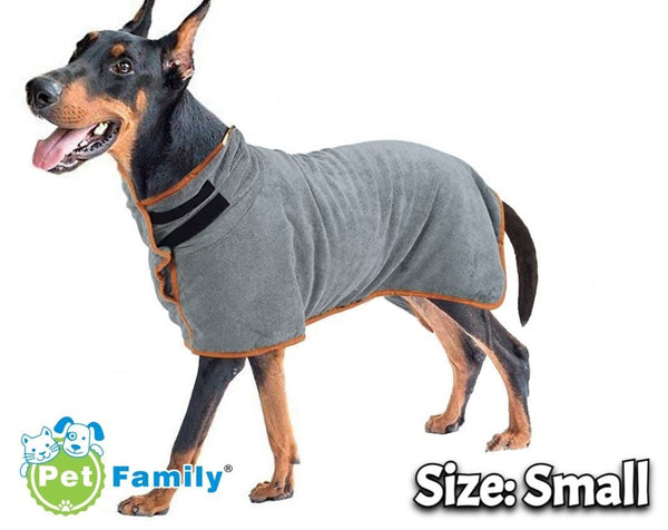 Dog Bathing Supplies Pet Nightwear Pet Bath Towel Dog Bathrobe Dog Drying Coat* 4 Sizes