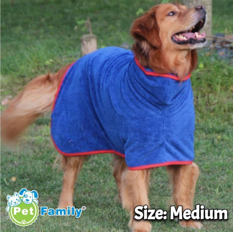 Dog Bathing Supplies Pet Nightwear Pet Bath Towel Dog Bathrobe Dog Drying Coat * 4 Sizes