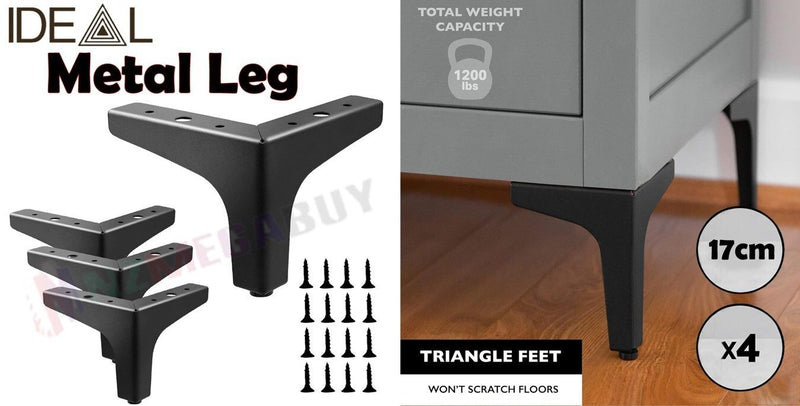 4x Metal Hairpin Legs Table Leg Retro Coffee Table Welded Leg 17cm Black