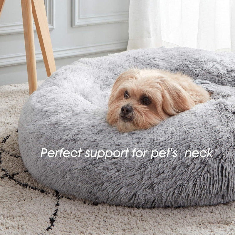 Dog Calming bed Washable 4 sizes  Light Grey