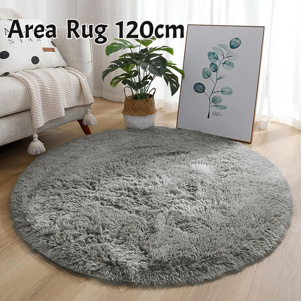 Floor Rug Round Diameter 120cm Grey