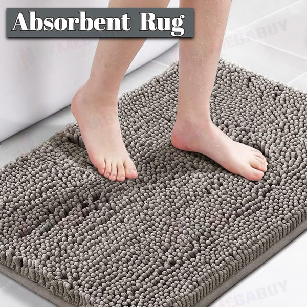 Bathroom rug water absorbent * Light Grey