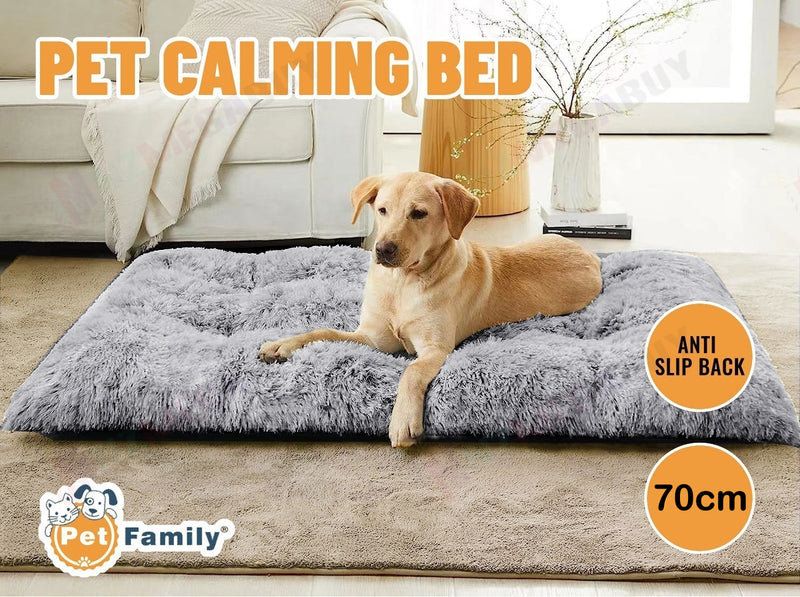 Dog Cat Calming Bed Pet Light Grey * 3 Sizes