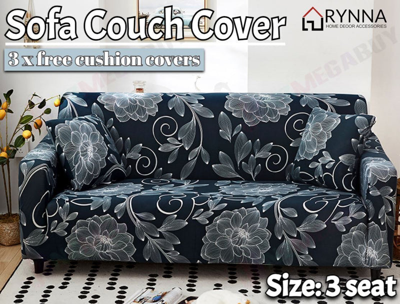 Stretch Sofa Cover Lounge Couch Removable Slipcover*4 Sizes