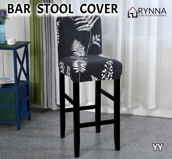 Cafe Bar Stool Covers Stretch Armless Chair Slipcover Spande  (YY)