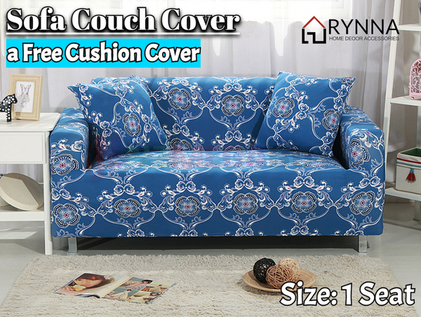 Stretch Sofa Cover Loung Couch Removable Slipcover 1/2/3/4Seater+1 Cushion Cover * Elegant *4 Sizes