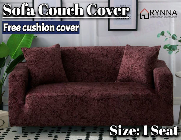 Stretch Sofa Cover Loung Couch Removable Slipcover 1/2/3/4Seater+1 Cushion Cover * Mia 1 *4 Sizes