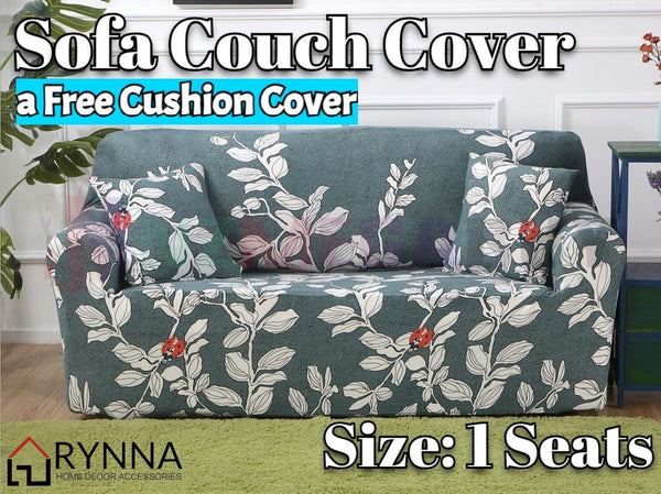 Stretch Sofa Cover Loung Couch Removable Slipcover 1/2/3/4Seater+1 Cushion Cover * Young *4 Sizes