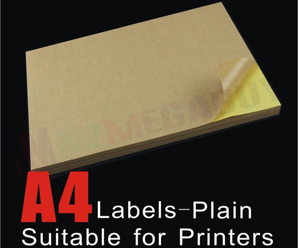 A4 Labels Sticker, Brown Kraft Sticker Paper Self Adhesive Label