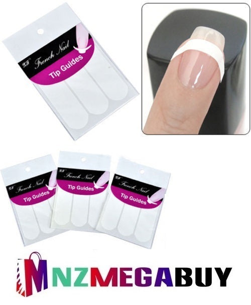 5pc Manicure Nail Art Form Fringe Guides Sticker