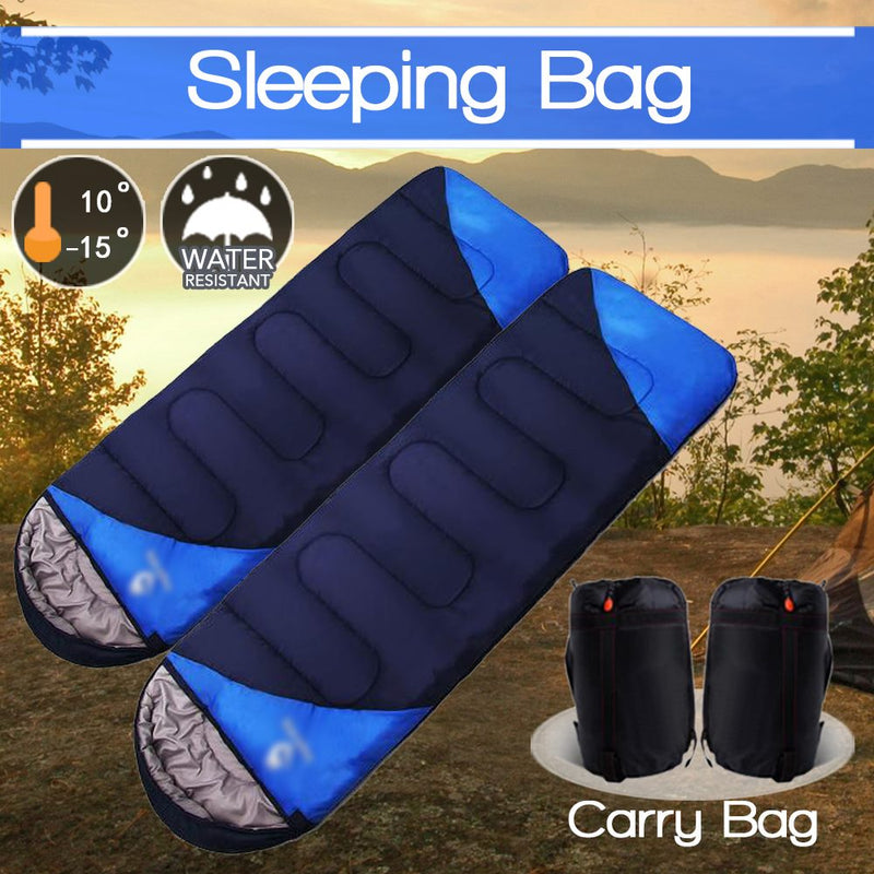 Camping Envelope Sleeping Bag Single -15°C * Blue