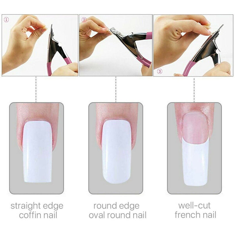 Acrylic UV Gel False Nails Tips Cutter Clipper