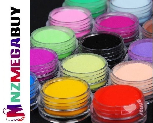 12 Color acrylic Powder liquid Glitter Nail Art