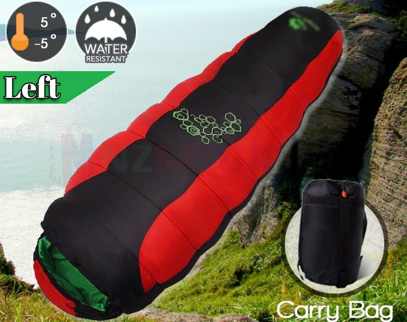 Camping Mummy Sleeping Bag Single  -5°C  * Red/Black