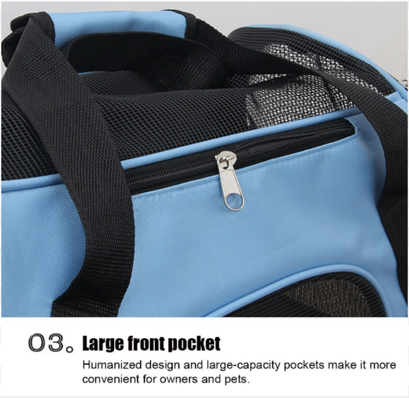 Pet Dog Cat Carrier bag Soft Crate Travel Carry Cage  Foldable * Black/Blue/Hotpink/Green  53CM