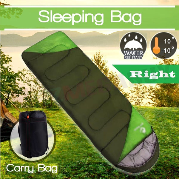 Camping Envelope Sleeping Bag Single -15°C * Green