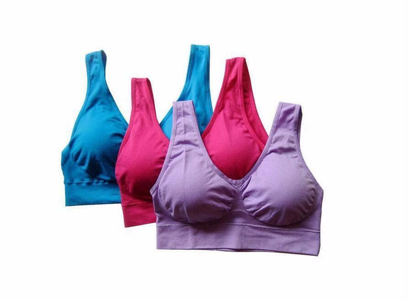3pc Seamless Bras with Removable Pads *6 Sizes