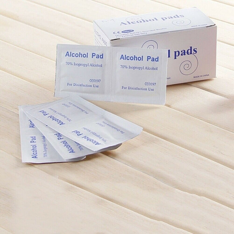 100PC Nail Alcohol Pads Skin Swabs Wipes Cleansing